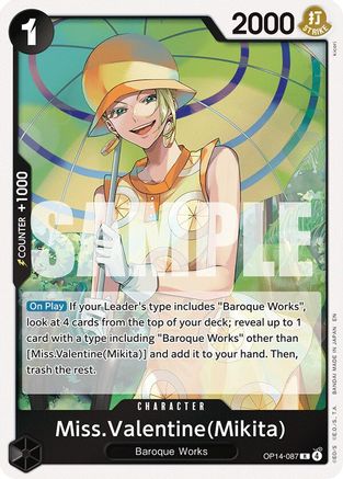 Miss.Valentine(Mikita) (OP14-087) - The Azure Sea's Seven Foil - Card Brawlers
