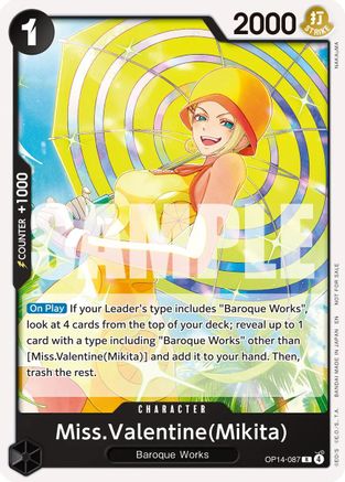 Miss.Valentine(Mikita) (Tournament Pack 2026 Vol. 3) (OP14-087) - One Piece Promotion Cards - Card Brawlers