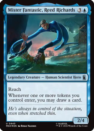 Mister Fantastic, Reed Richards (Surge Foil) (MSH-445) - Marvel Super Heroes Foil - Card Brawlers