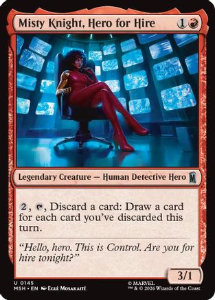 Misty Knight, Hero for Hire (MSH-145) - Marvel Super Heroes - Card Brawlers