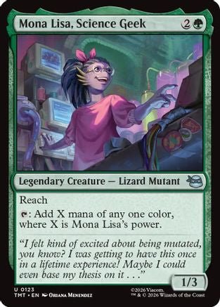 Mona Lisa, Science Geek (TMT-123) - Teenage Mutant Ninja Turtles Foil - Card Brawlers
