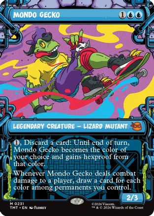 Mondo Gecko (Showcase) (TMT-231) - Teenage Mutant Ninja Turtles - Card Brawlers