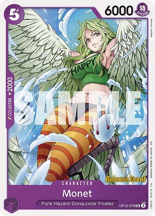 Monet (OP12-076) - Legacy of the Master Release Event Cards - Card Brawlers