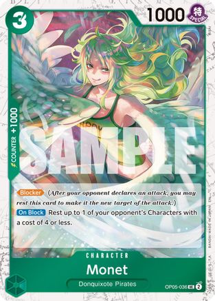 Monet (Pirate Foil) (OP05-036) - Premium Booster -The Best- Vol. 2 Foil - Card Brawlers
