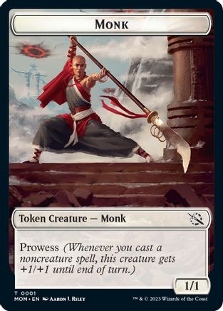 Monk // Kraken Double-Sided Token (MOM-1 // 4) - March of the Machine Foil - Card Brawlers