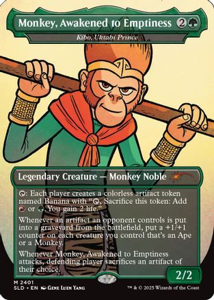 Monkey, Awakened to Emptiness - Kibo, Uktabi Prince (SLD-2401) - Secret Lair Drop Series Foil - Card Brawlers