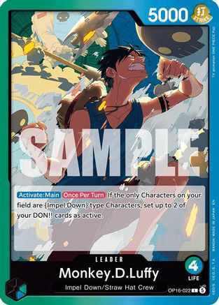 Monkey.D.Luffy (022) (OP16-022) - The Time of Battle - Card Brawlers