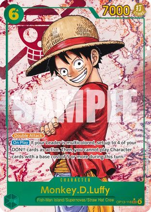 Monkey.D.Luffy (118) (Parallel) (OP13-118) - Carrying On His Will Foil - Card Brawlers