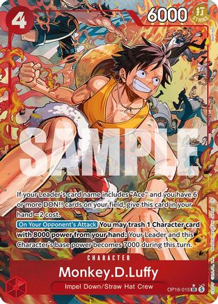 Monkey.D.Luffy (Alternate Art) (OP16-015) - The Time of Battle Foil - Card Brawlers