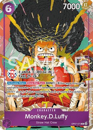 Monkey.D.Luffy (BANDAI Card Games Fest 25-26) (OP07-073) - One Piece Promotion Cards Foil - Card Brawlers