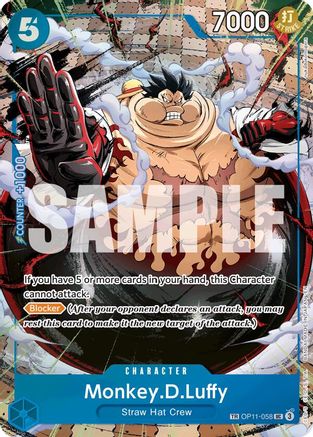 Monkey.D.Luffy - OP11-058 (TR) (OP11-058) - Carrying On His Will Foil - Card Brawlers