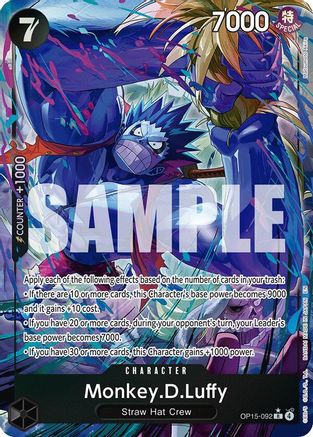 Monkey.D.Luffy (OP15-092) (Alternate Art) (OP15-092) - Adventure on Kami's Island Foil - Card Brawlers