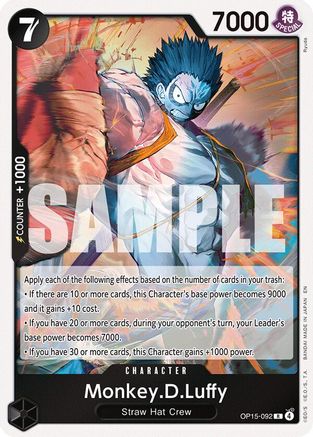 Monkey.D.Luffy (OP15-092) (OP15-092) - Adventure on Kami's Island Foil - Card Brawlers