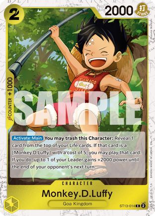 Monkey.D.Luffy - ST13-014 (Pirate Foil) (ST13-014) - Premium Booster -The Best- Vol. 2 Foil - Card Brawlers