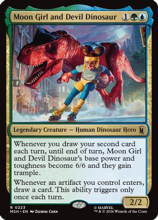 Moon Girl and Devil Dinosaur (MSH-223) - Marvel Super Heroes - Card Brawlers
