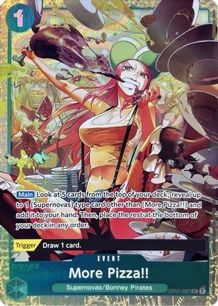 More Pizza!! (Premium Card Collection -Best Selection Vol. 4-) (OP07-037) - One Piece Promotion Cards Foil - Card Brawlers