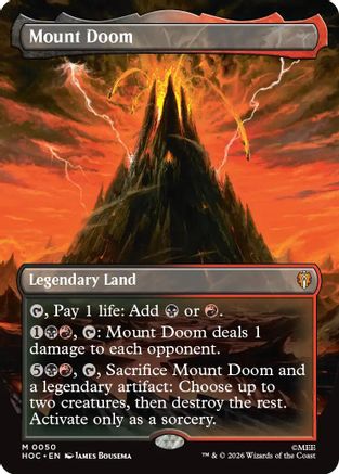 Mount Doom (Borderless) (HOC-050) - The Hobbit: Eternal-Legal - Card Brawlers