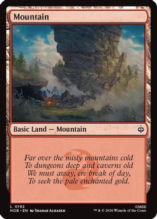 Mountain (0192) (HOB-192) - The Hobbit Foil - Card Brawlers