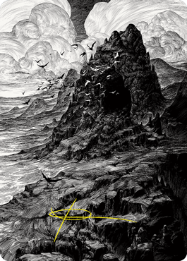 Mountain Art Card (Gold - Stamped Signature) [Innistrad: Crimson Vow Art Series] - Card Brawlers