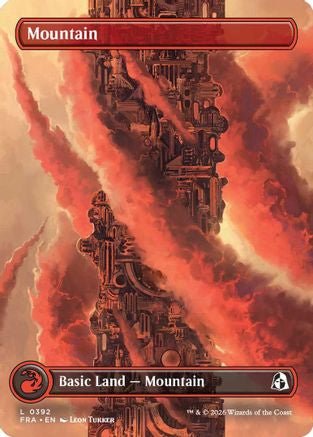 Mountain (Borderless) (0392) (FRA-392) - Reality Fracture - Card Brawlers
