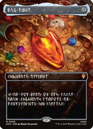 Mox Amber (Borderless) (Dwarvish) (HOC-096) - The Hobbit: Eternal-Legal Foil - Card Brawlers
