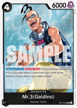 Mr.3(Galdino) (OP14-092) - The Azure Sea's Seven Foil - Card Brawlers