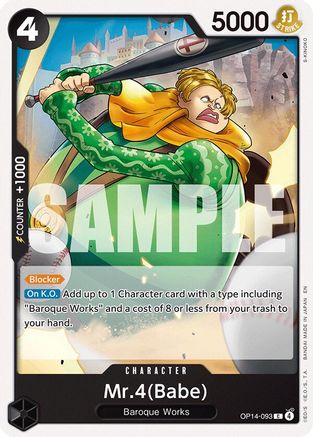Mr.4(Babe) (OP14-093) - The Azure Sea's Seven - Card Brawlers
