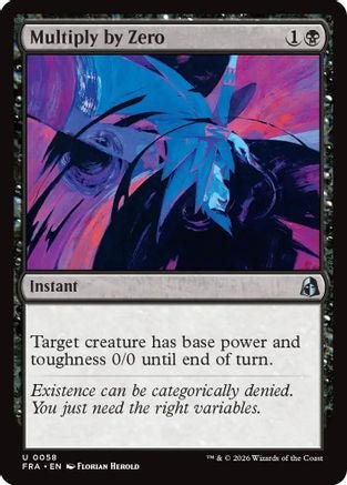 Multiply by Zero (FRA-058) - Reality Fracture - Card Brawlers