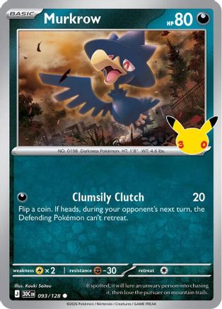 Murkrow (093/null) - Holofoil [ME 30th Celebration] - Card Brawlers