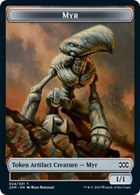 Myr (024) // Thopter (008) Double - Sided Token [Double Masters Tokens] - Card Brawlers