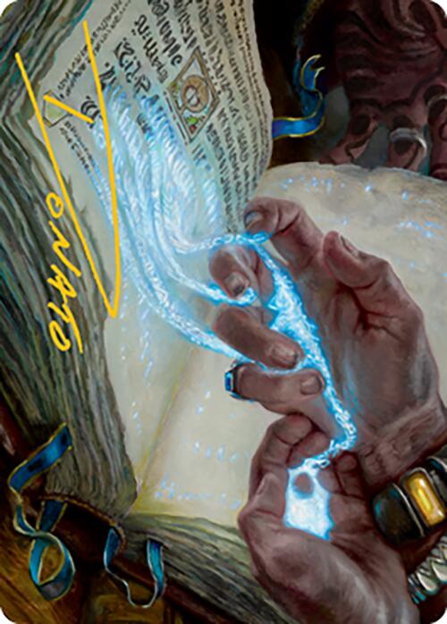 Mystic Redaction Art Card (Gold - Stamped Signature) [Modern Horizons 2 Art Series] - Card Brawlers