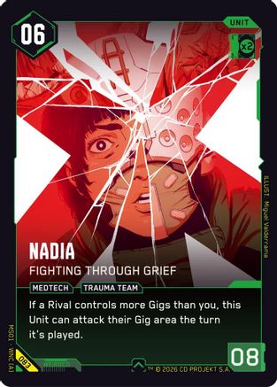 Nadia - Fighting Through Grief (083) - Welcome to Night City Retail - Card Brawlers