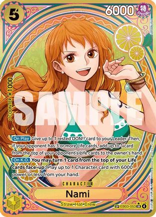 Nami (053) (SP) (EB03-053) - Extra Booster: One Piece Heroines Edition Foil - Card Brawlers