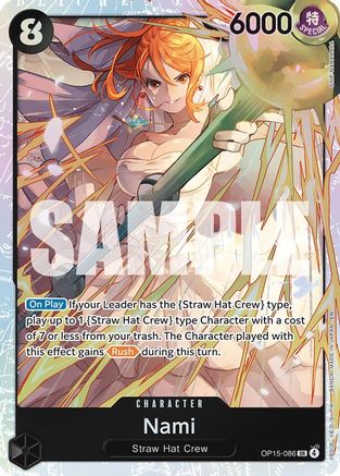 Nami (OP15-086) (OP15-086) - Adventure on Kami's Island Foil - Card Brawlers