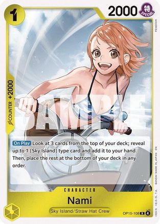 Nami (OP15-108) (OP15-108) - Adventure on Kami's Island Foil - Card Brawlers