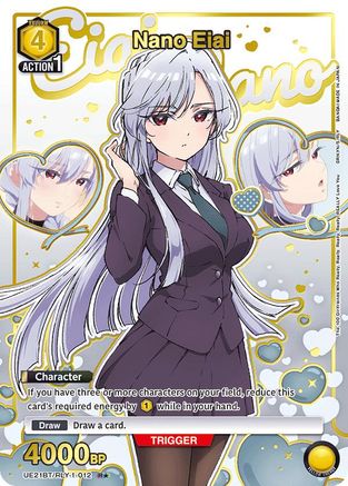 Nano Eiai (012) (R*) (UE21BT/RLY-1-012) - UE21BT The 100 Girlfriends Who Really Really Really Really REALLY Love You Foil - Card Brawlers