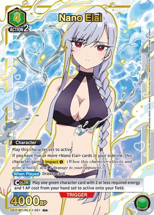 Nano Eiai (051) (R*) (UE21BT/RLY-1-051) - UE21BT The 100 Girlfriends Who Really Really Really Really REALLY Love You Foil - Card Brawlers