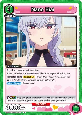 Nano Eiai (051) (UE21BT/RLY-1-051) - UE21BT The 100 Girlfriends Who Really Really Really Really REALLY Love You Foil - Card Brawlers