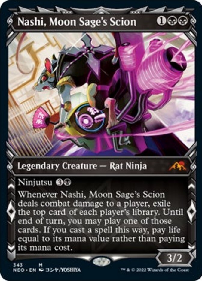 Nashi, Moon Sage's Scion (Showcase Ninja) [Kamigawa: Neon Dynasty] - Card Brawlers