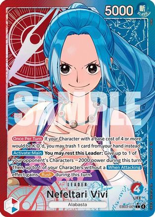 Nefeltari Vivi (001) (Alternate Art) (EB03-001) - Extra Booster: One Piece Heroines Edition Foil - Card Brawlers