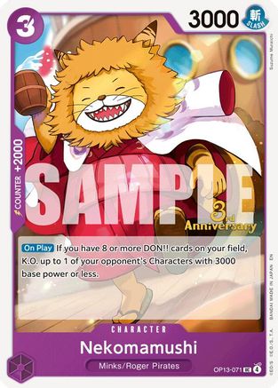 Nekomamushi (OP13-071) - Carrying On His Will: 3rd Anniversary Tournament Cards - Card Brawlers