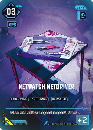 NetWatch Netdriver (017) - Night City Brawl Season 1 Foil - Card Brawlers