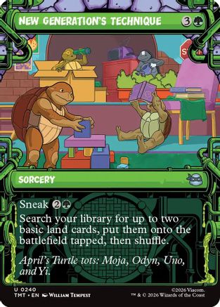 New Generation's Technique (Showcase) (TMT-240) - Teenage Mutant Ninja Turtles Foil - Card Brawlers