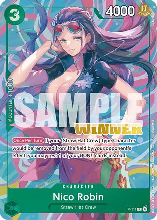 Nico Robin (Heroines Battle Winner Pack) (P-111) - One Piece Promotion Cards Foil - Card Brawlers