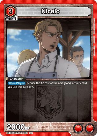 Nicolo (UEX07BT/AOT-2-062) - UEX07BT Attack on Titan Vol 2 - Card Brawlers