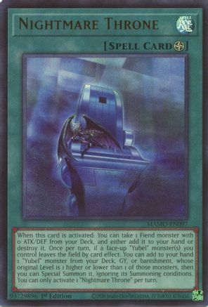 Nightmare Throne (MAMO-EN097) - Magnificent Monsters 1st Edition - Card Brawlers