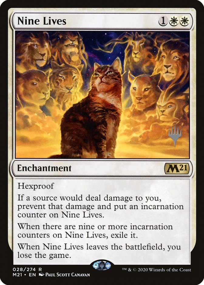 Nine Lives (Promo Pack) [Core Set 2021 Promos] - Card Brawlers