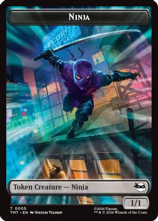 Ninja // Mutagen Double-Sided Token (TMT-5 // 9) - Teenage Mutant Ninja Turtles - Card Brawlers