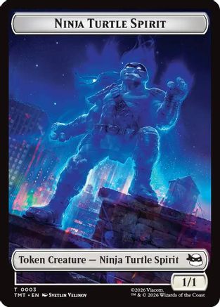 Ninja Turtle Spirit // Food Double-Sided Token (TMT-3 // 8) - Teenage Mutant Ninja Turtles - Card Brawlers