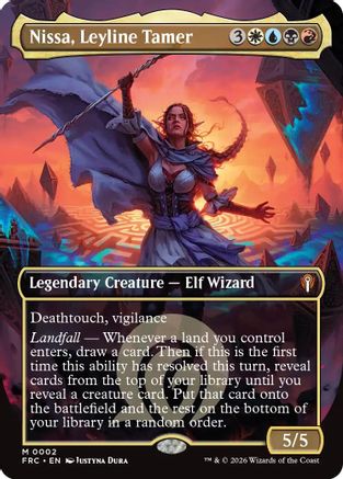 Nissa, Leyline Tamer (Borderless) (FRC-002) - Commander: Reality Fracture Foil - Card Brawlers
